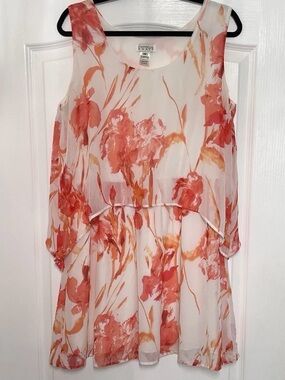 En Focus Studio Sleeveless Floral Sundress Layered 16W